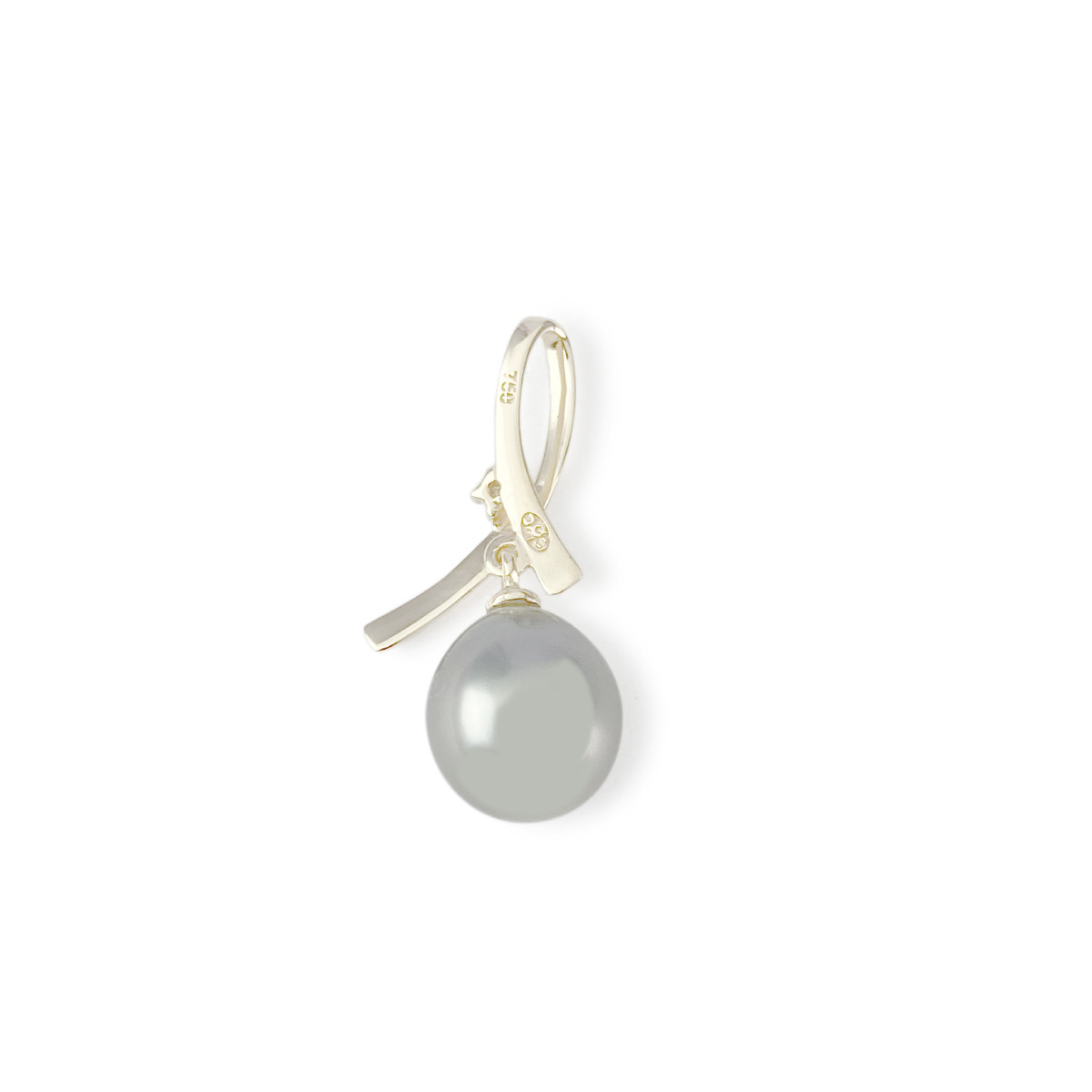 Pendentif d'occasion or 750 jaune diamant perle de Tahiti