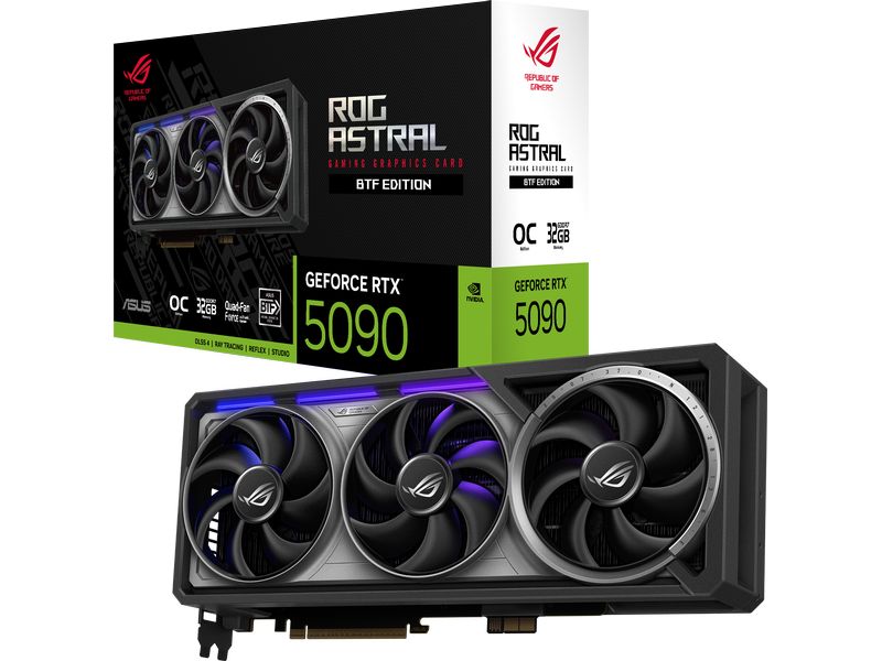 ASUS ROG Grafikkarte ROG Astral GeForce RTX 5090 32GB OC Kraftvolle Grafikkarte mit innovativer Architektur und schneller Performance