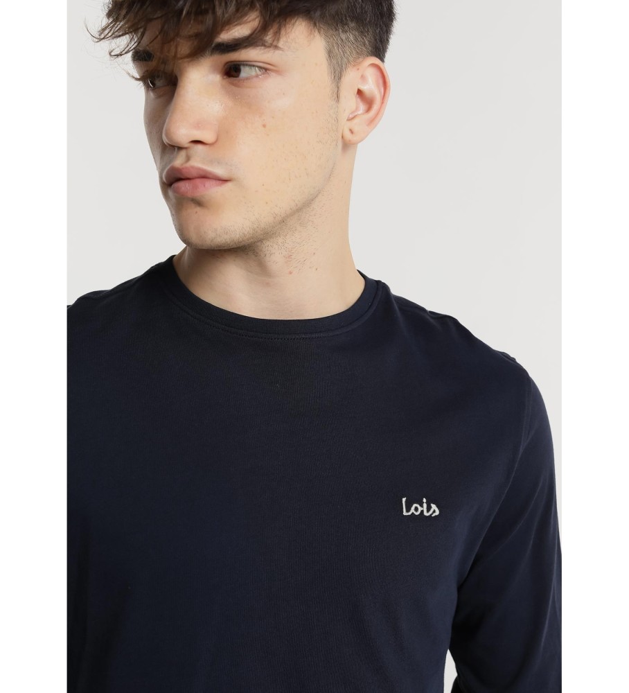 Camiseta Lois Tannen Biff azul marinho