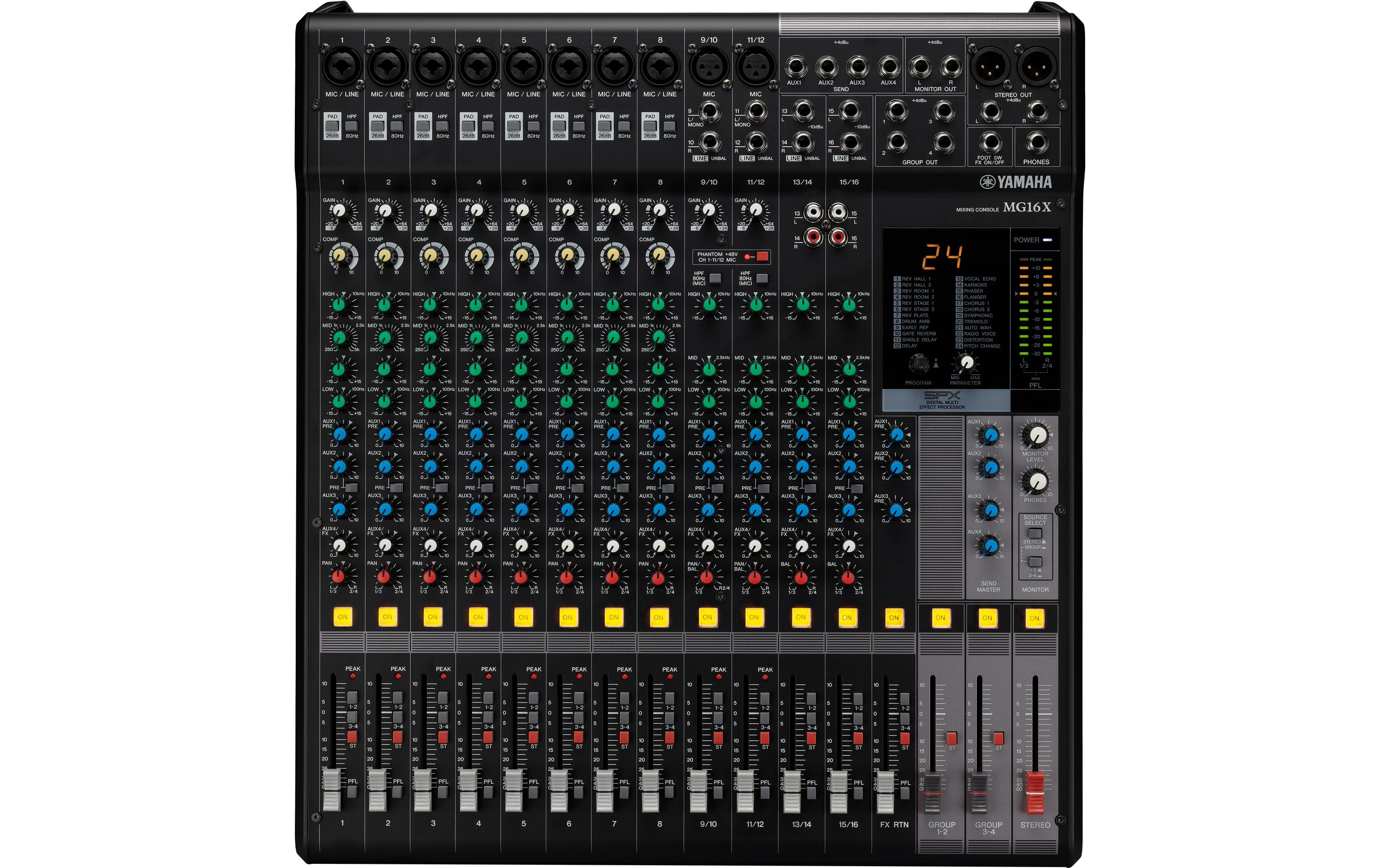 Mischpult MG16X – 16-Kanal, analog<br>10-Kanal-Analogmixer mit Effektsektion