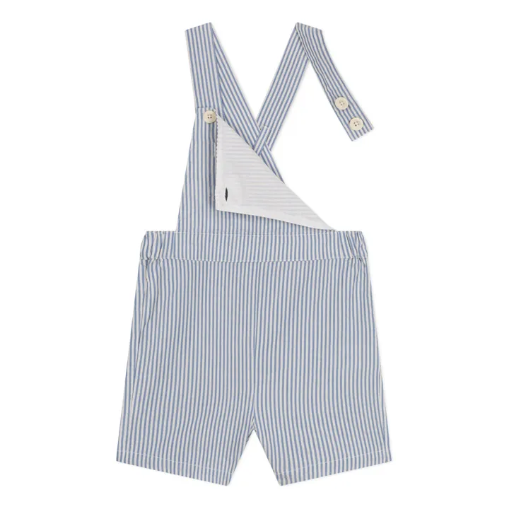 Petit Bateau Salopette Murphy Seersucker | Bleu
