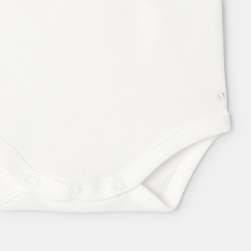 Lot de 2 bodies à manches courtes en coton bio blanc mixte Absorba Blanc