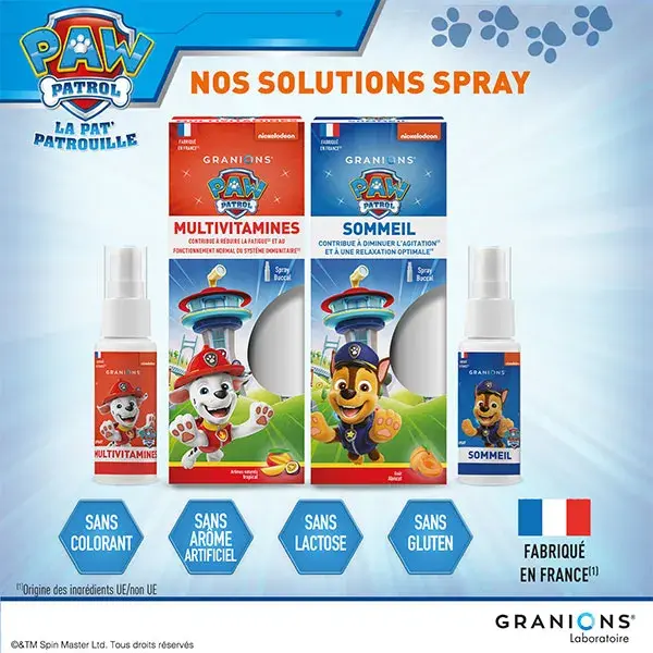 Granions Spray Multivitamines Enfant Pat Patrouille - Vitamine C et B - Immunité