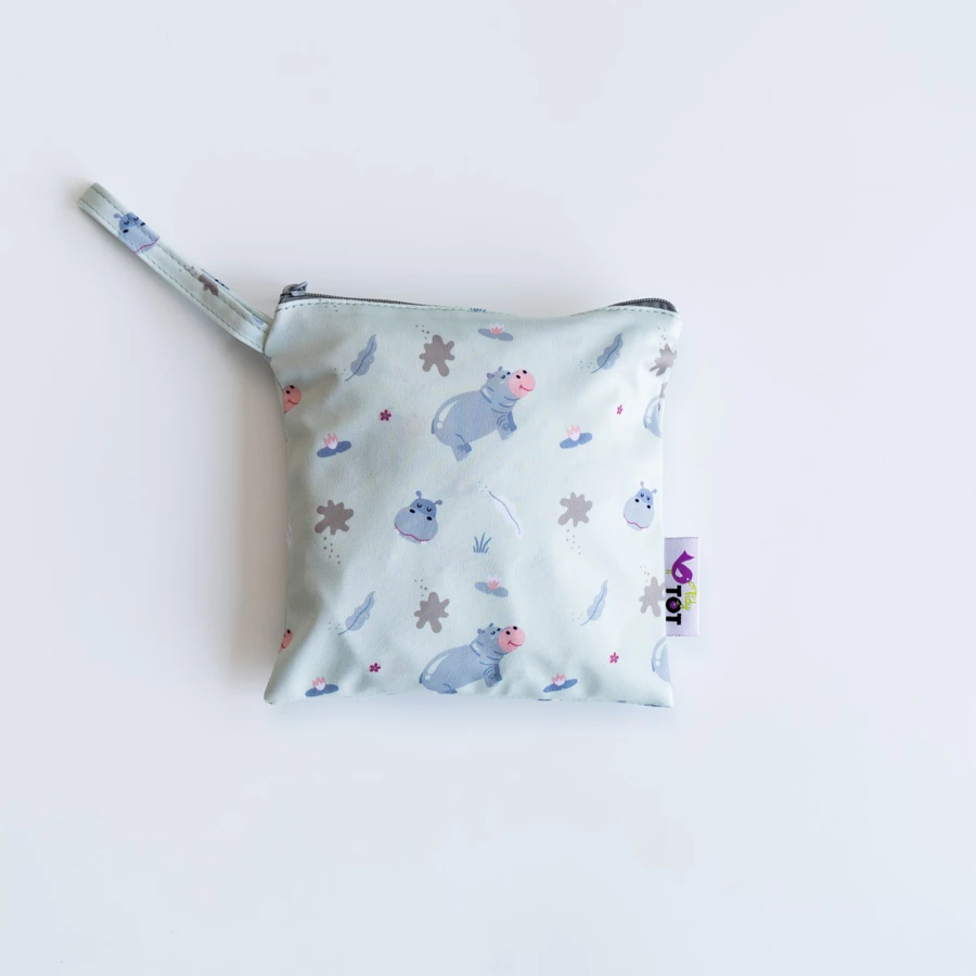 TidyTot Lätzchen Tidy Tot Cover & Catch Langarm Lätzchen Nilpferde