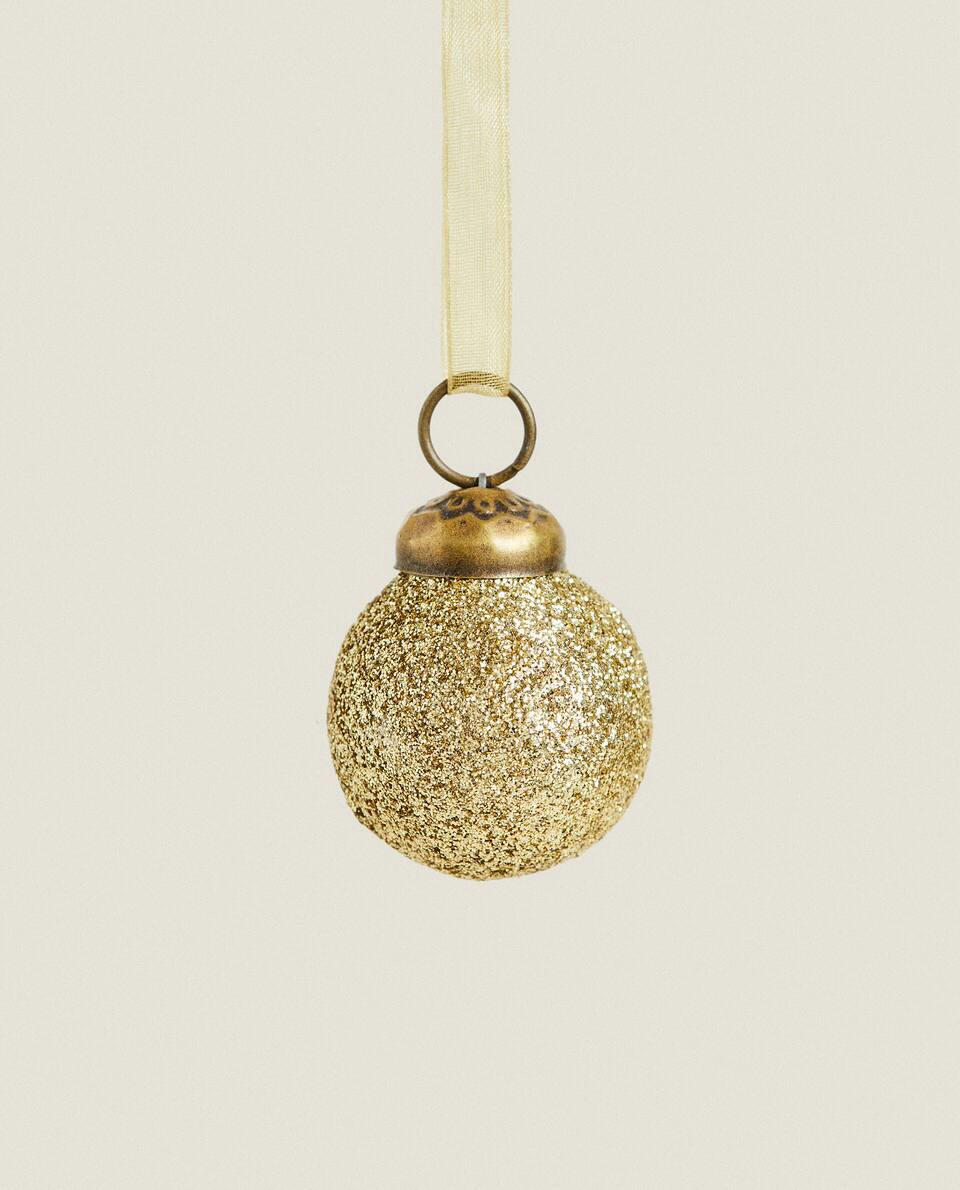 PACOTE DE ENFEITES DE NATAL COM GLITTER (PACOTE COM 6)