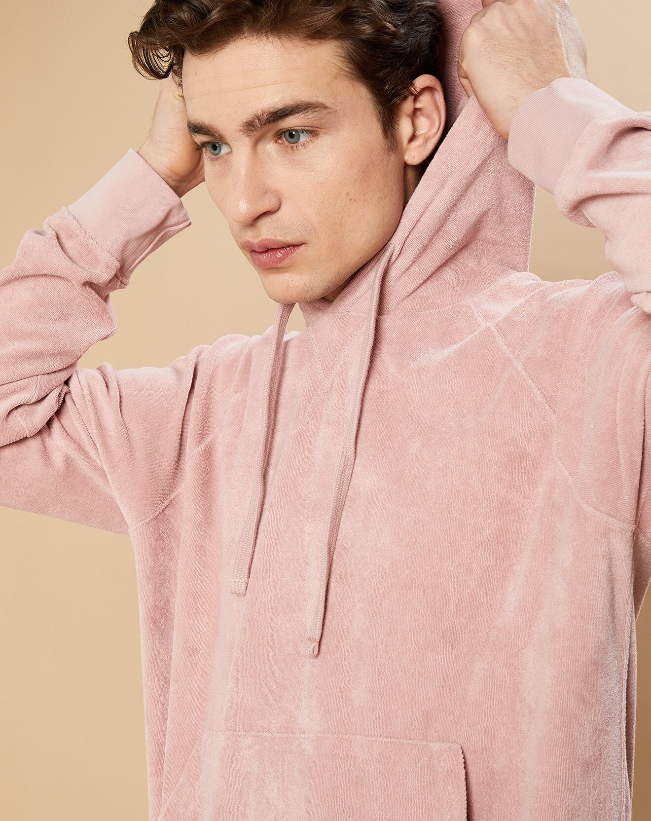 Hartford Sweat à capuche en éponge rose