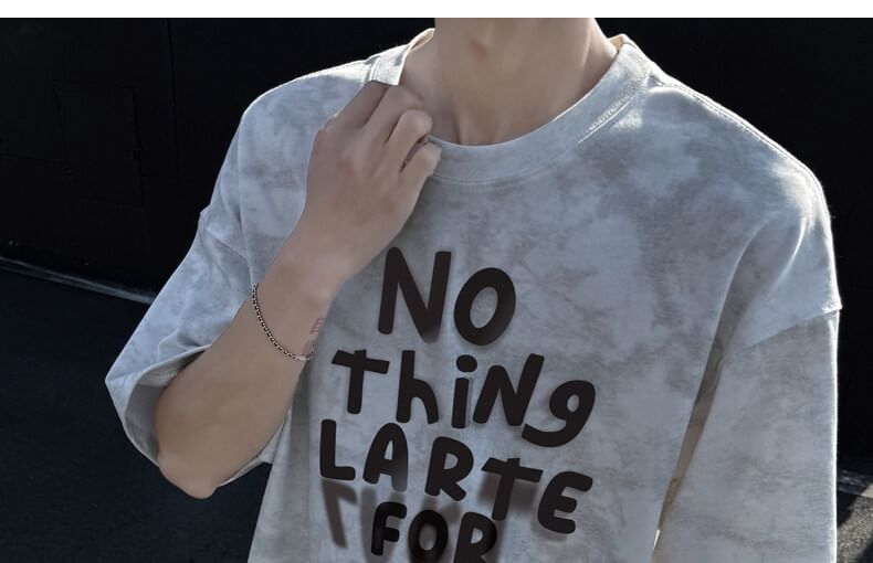 Derbundy - T-shirt met korte mouwen, ronde hals en tie-dye print