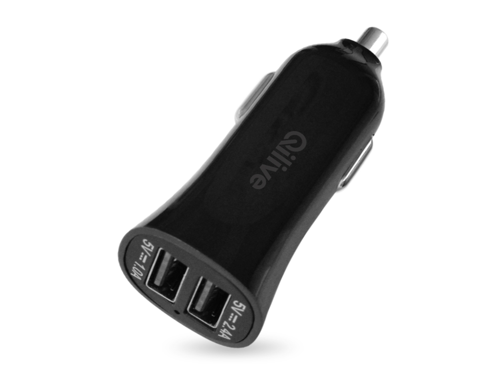 CARREGADOR AUTO QILIVE 885778 2 ENTRADAS USB 3A PRETO