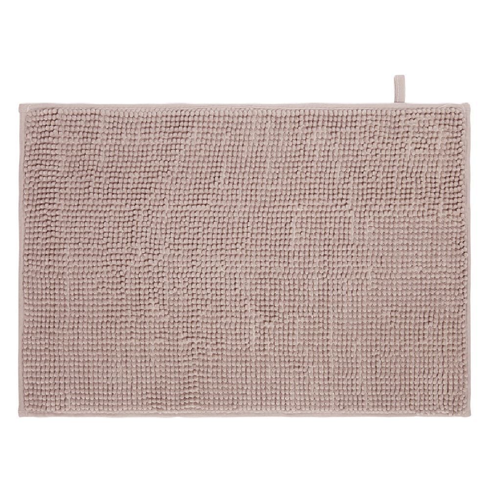 Tapis de bain chenille coloris rose 45x65cm