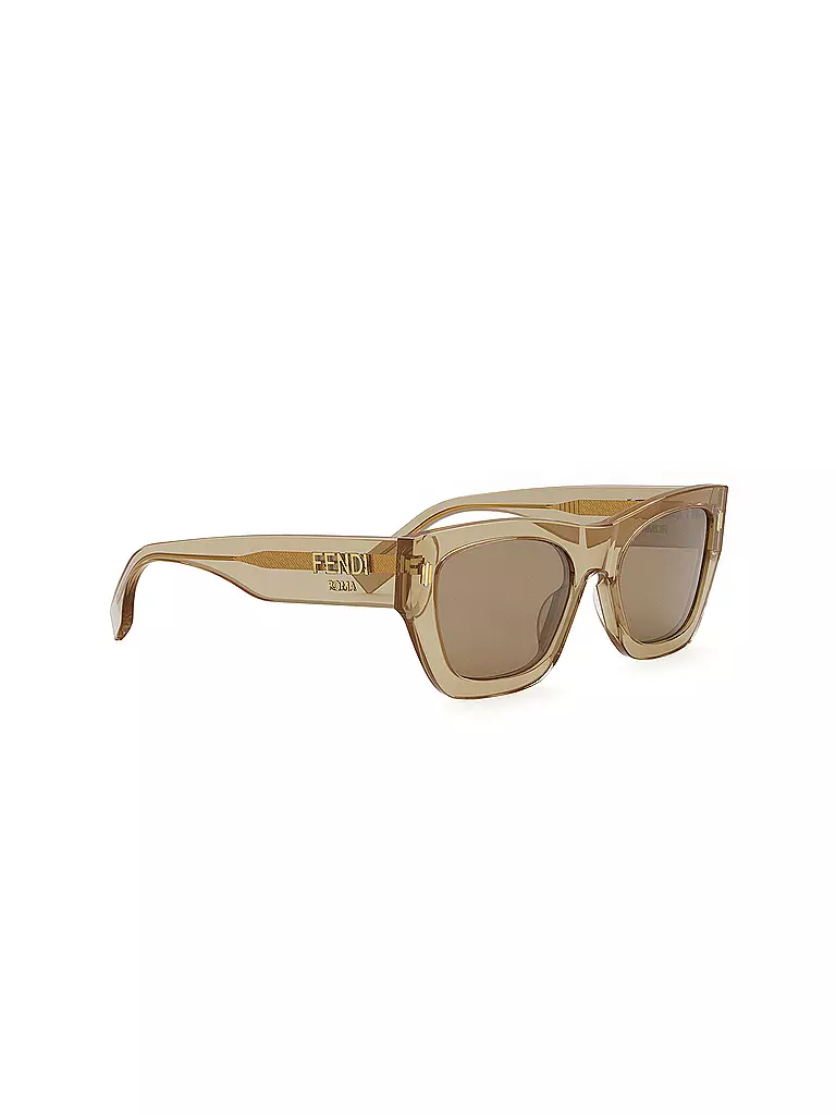 FENDI FENDI Roma braune eckige Sonnenbrille beige