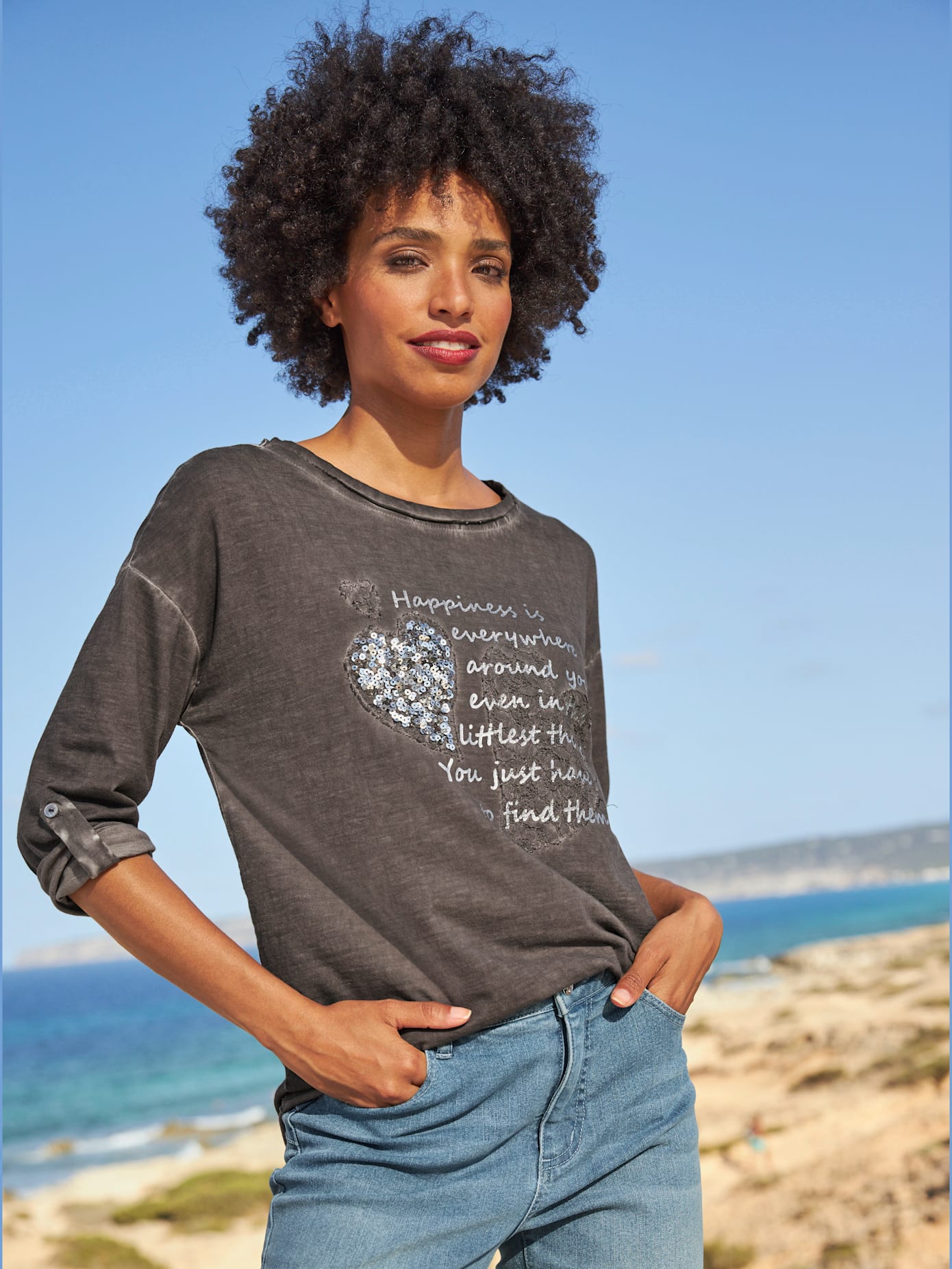 T-shirt effet délavé