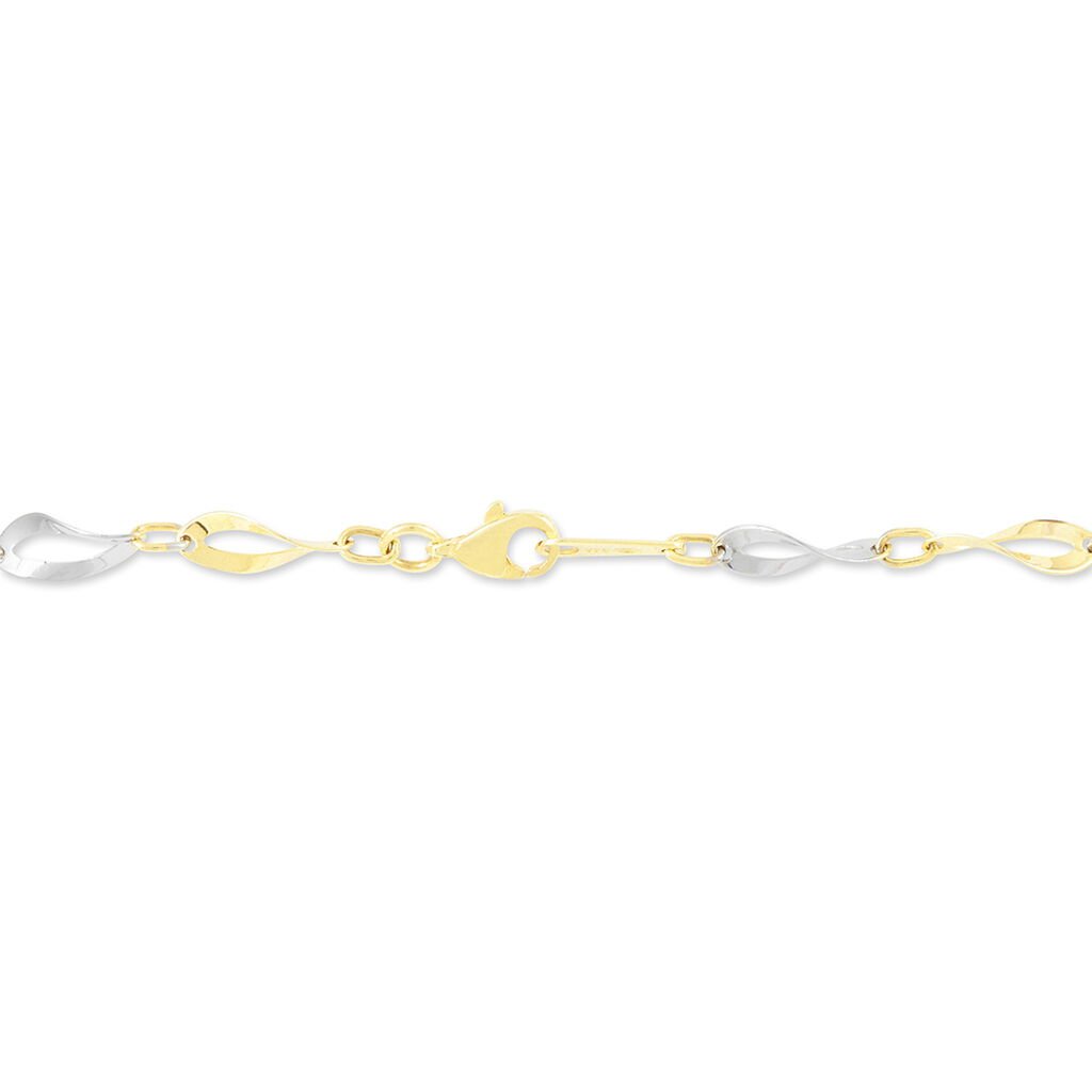 Bracelet Aaron Maille Fantaisie Or Bicolore