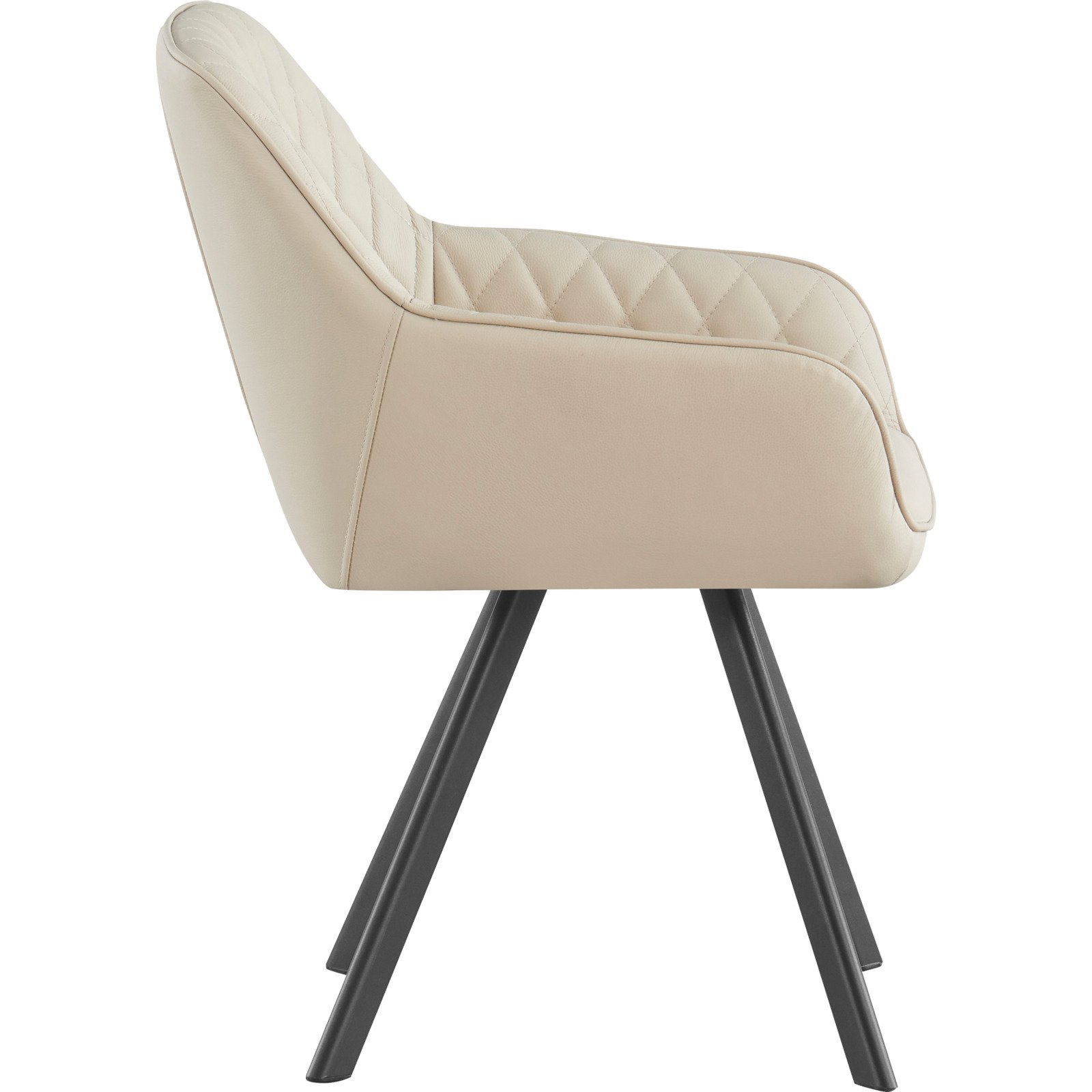 Armlehnstuhl Stan Leder beige, drehbar