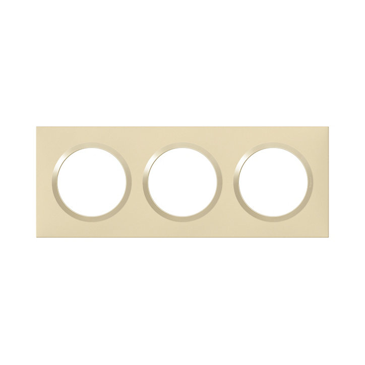 Plaque de finition triple Legrand Dooxie Beige