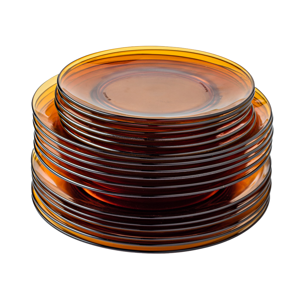 Lys - Set 18 pièces Assiettes en verre transparent