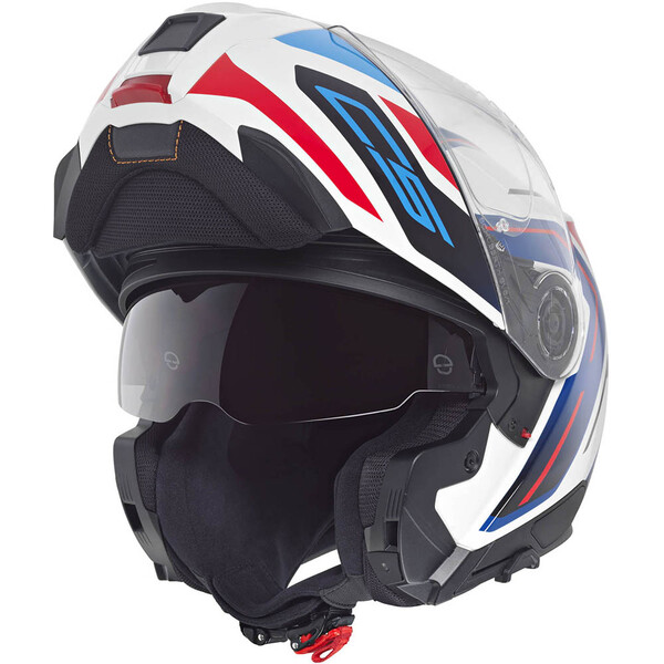 Schuberth - Casque C5 Omega Blanc / Bleu / Rouge / Brillant