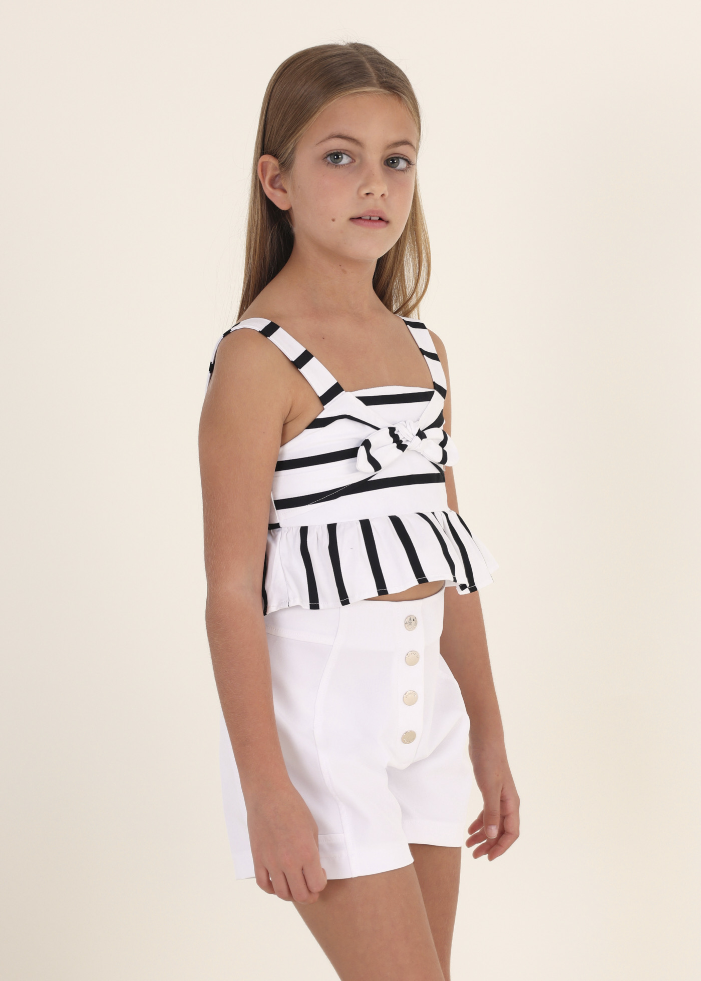 shorts de crepe para meninas