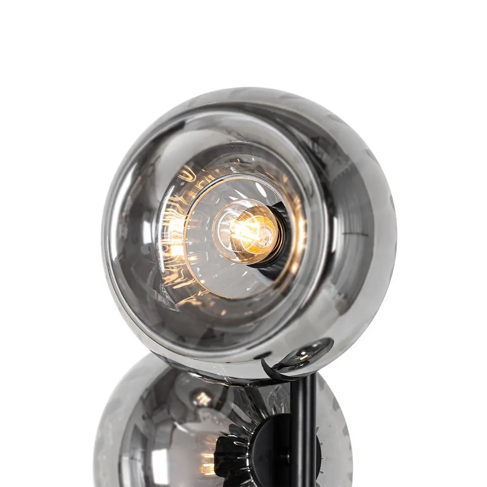 Qazqa vloerlampen ayesha zwart e27