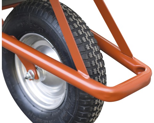 CAPITO Professionele Diepe Bak Kruiwagen EUROCAR 100 Liter Diepe Bak, Luchtbanden met Blokprofiel en Stalen Velg incl. Ergonomische Beukenhouten Handgrepen