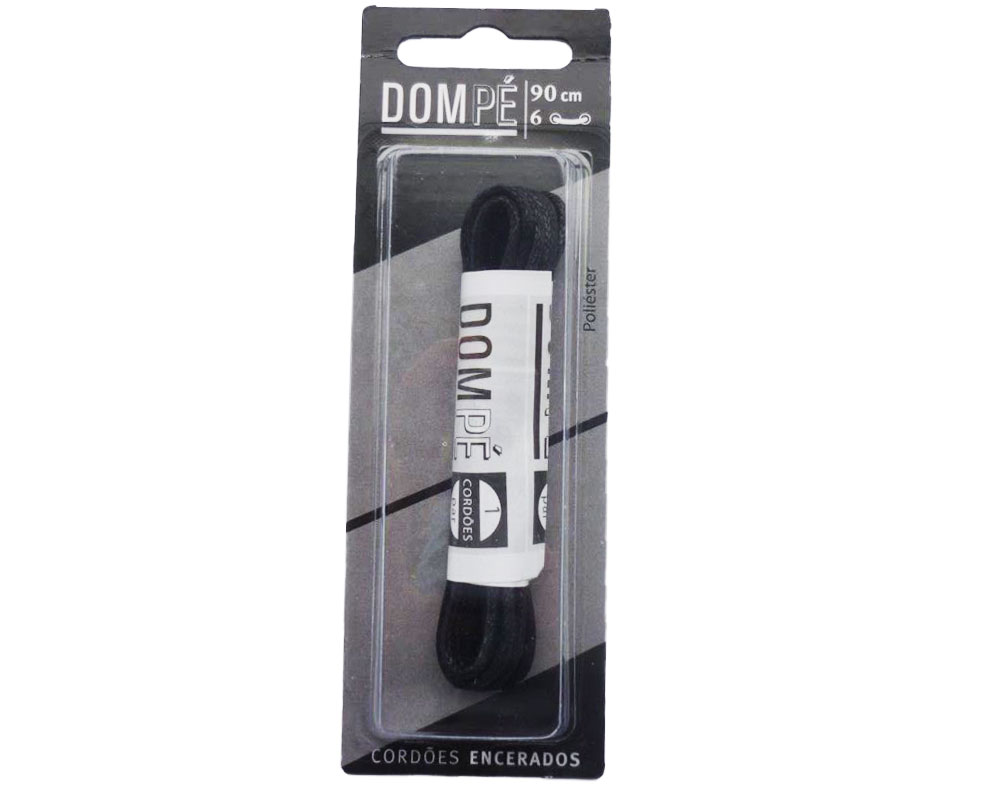 CORDÃO ENCERADO DOM PÉ PRETO 90 CM
