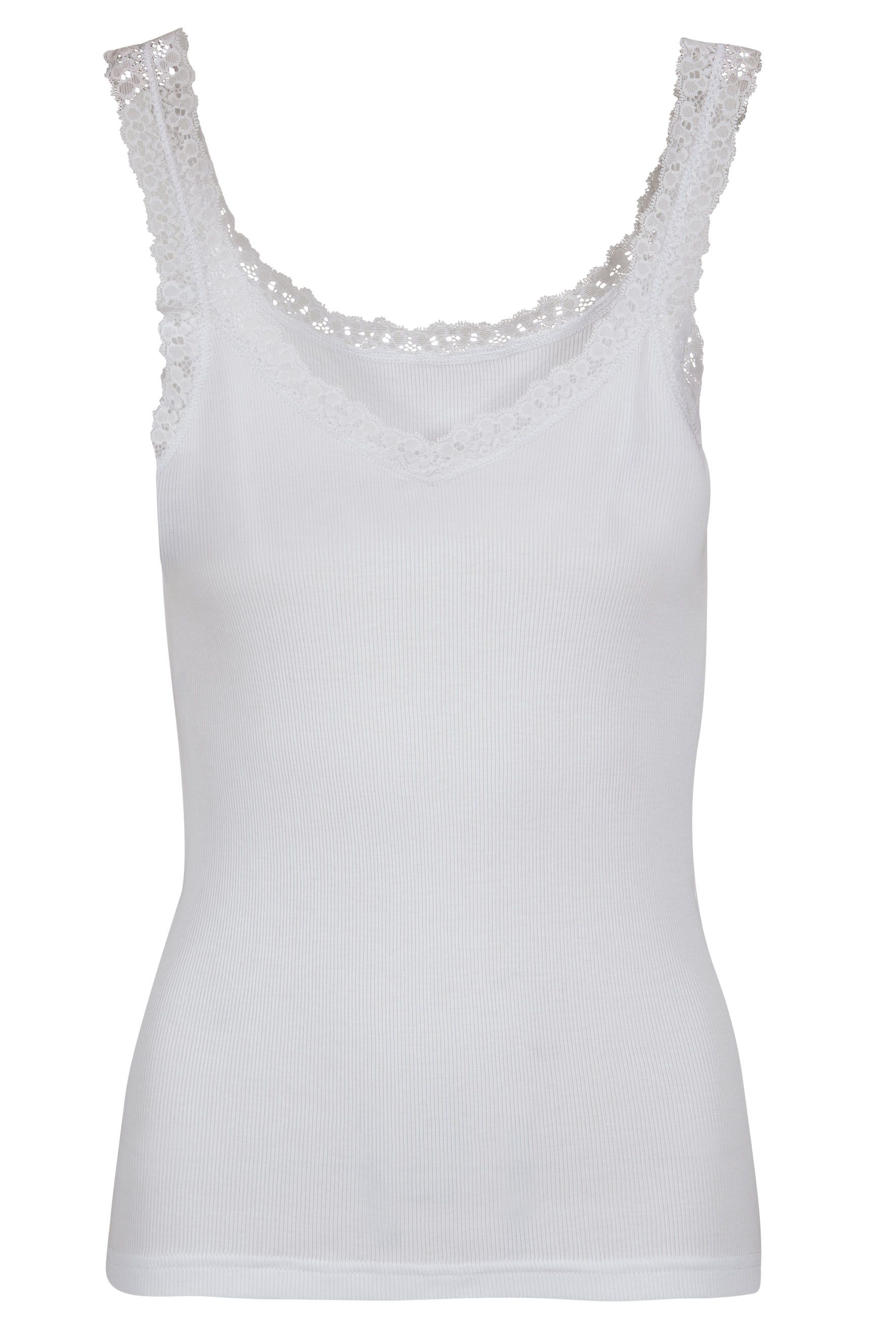 Singlet med blondekant