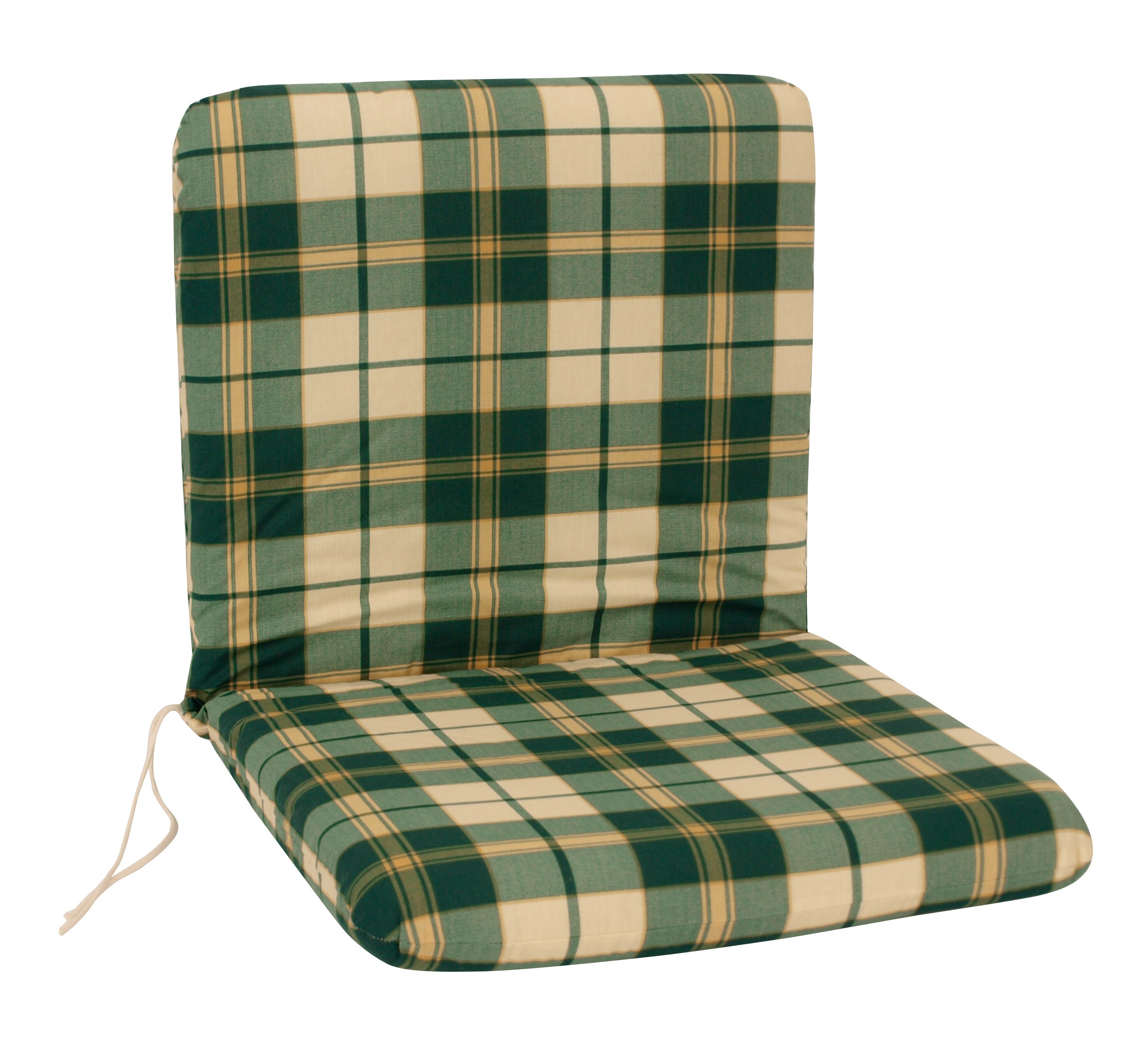 DEGAMO Auflage BOSTON für Sessel, grün/beige kariert