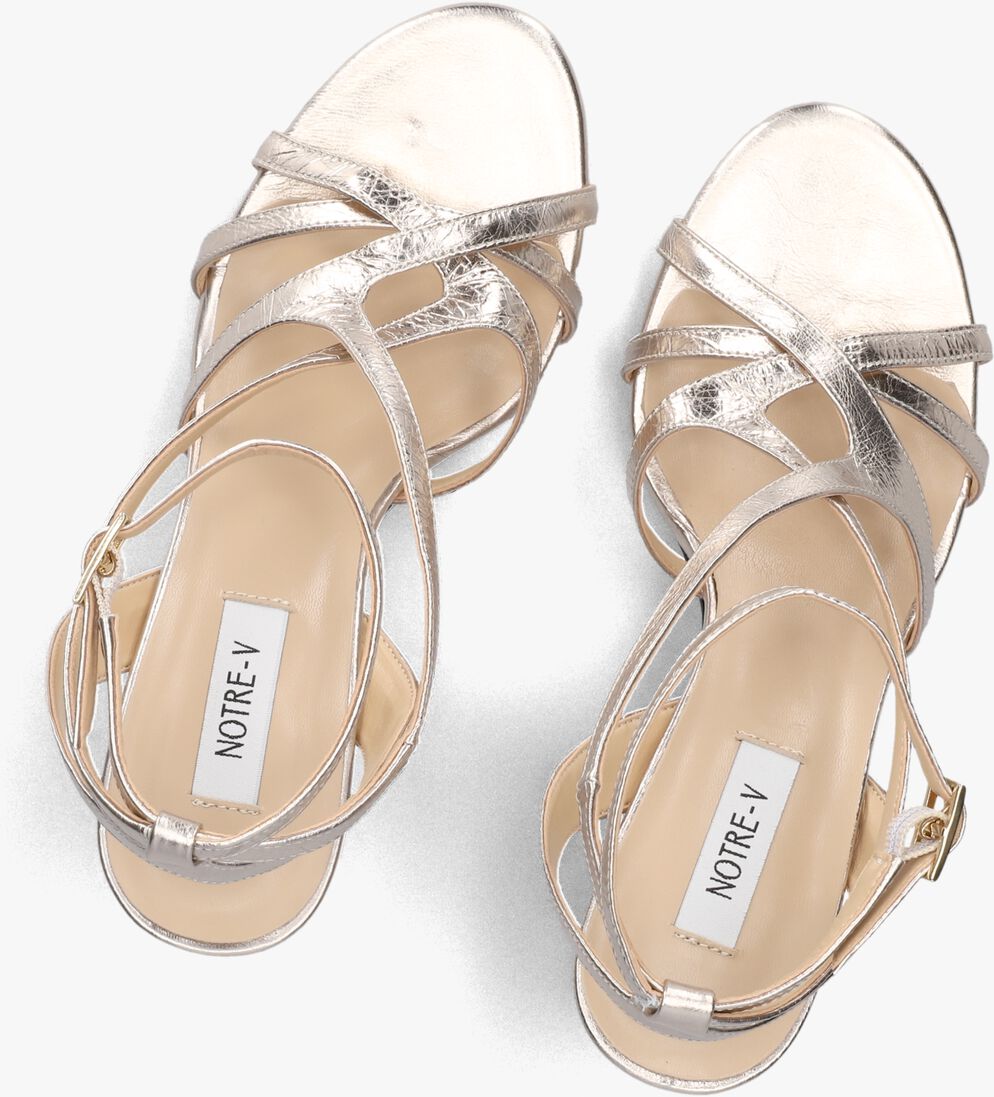 roségouden notre-v sandalen met hak 42527