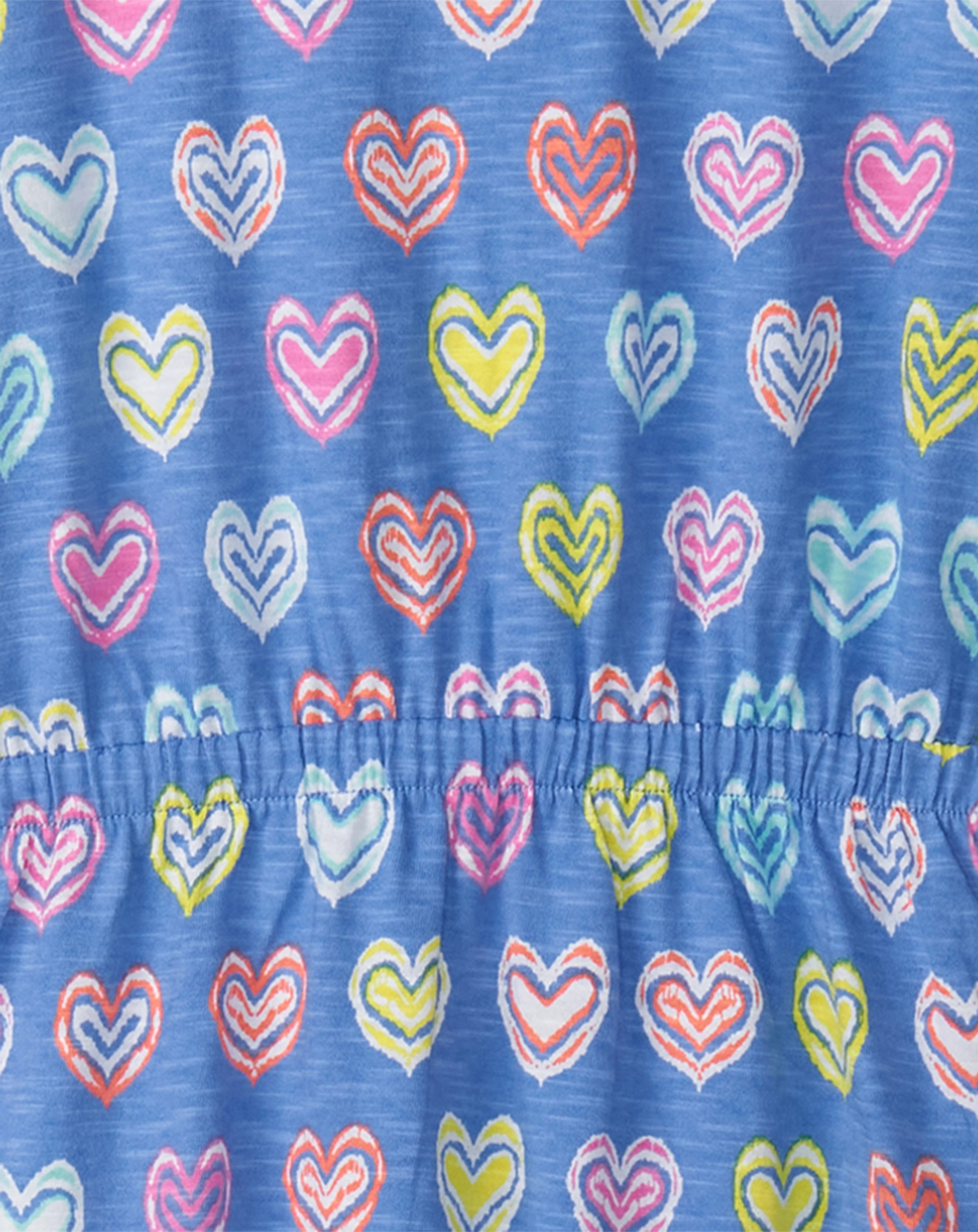 Kurzarmkleid SHIBORI HEARTS in bunt