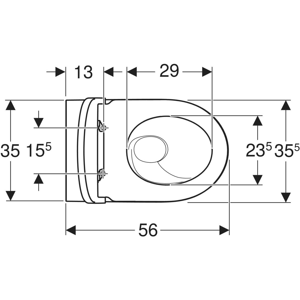 Geberit iCon staand toilet met Turboflush en softclose zitting wit mat