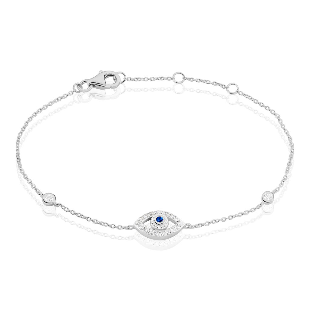 Bracelet Symbolique Argent Blanc Oxyde De Zirconium
