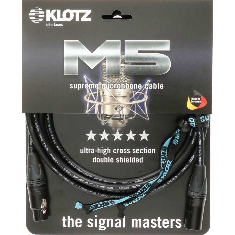Klotz M5FM10 microfoonkabel 3p XLR male - XLR female 10m