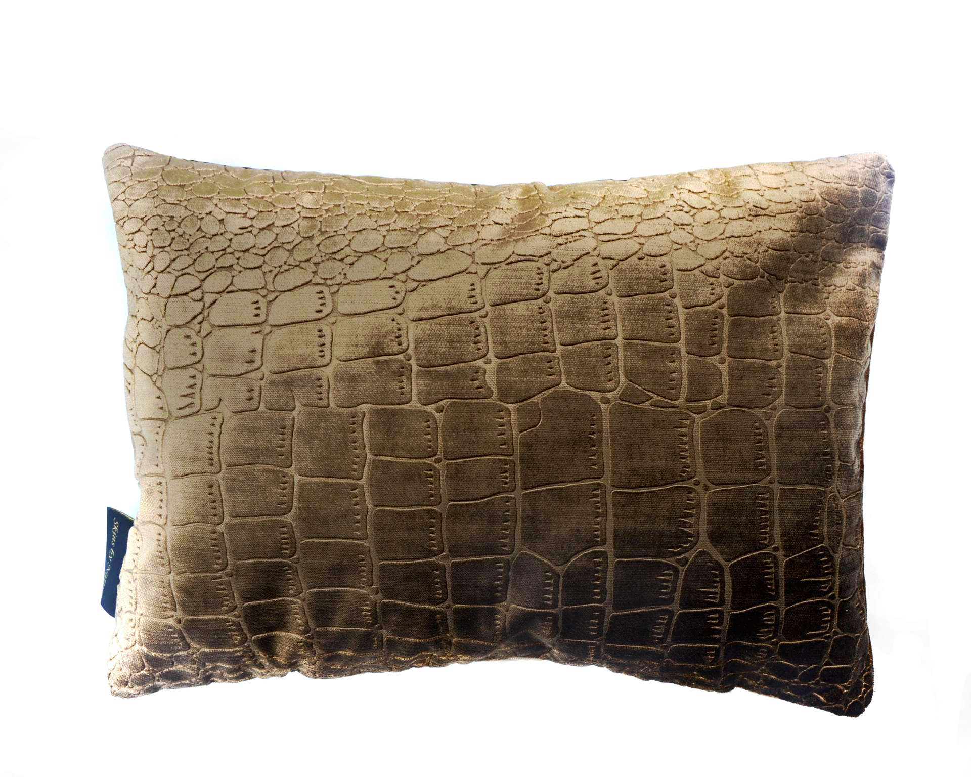 Kussen Croco print 40 x 60 brons
