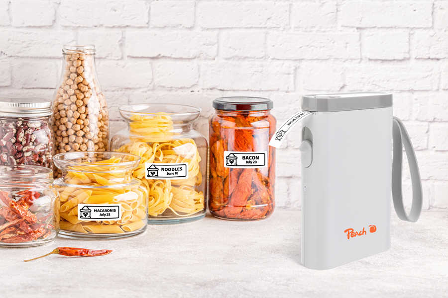 Etiketten Drucker Bluetooth Beschriftungsgerät Thermotransferdrucker Label Printer (PE110-w) - Weiss