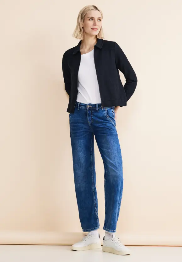 Struktur Shirtjacke - deep blue