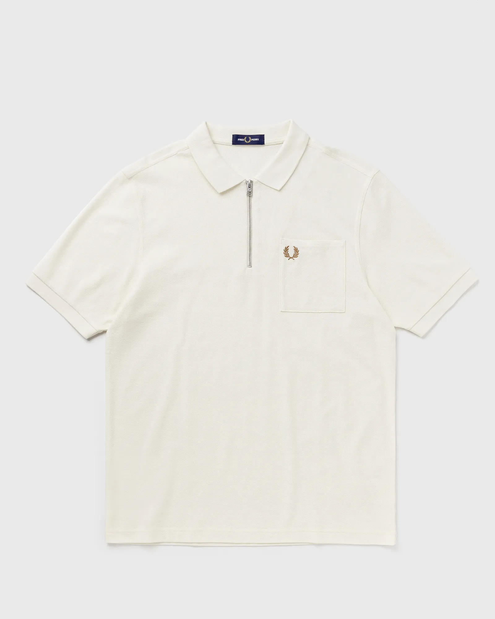 Fred Perry Textured Zip Neck Polo Shirt