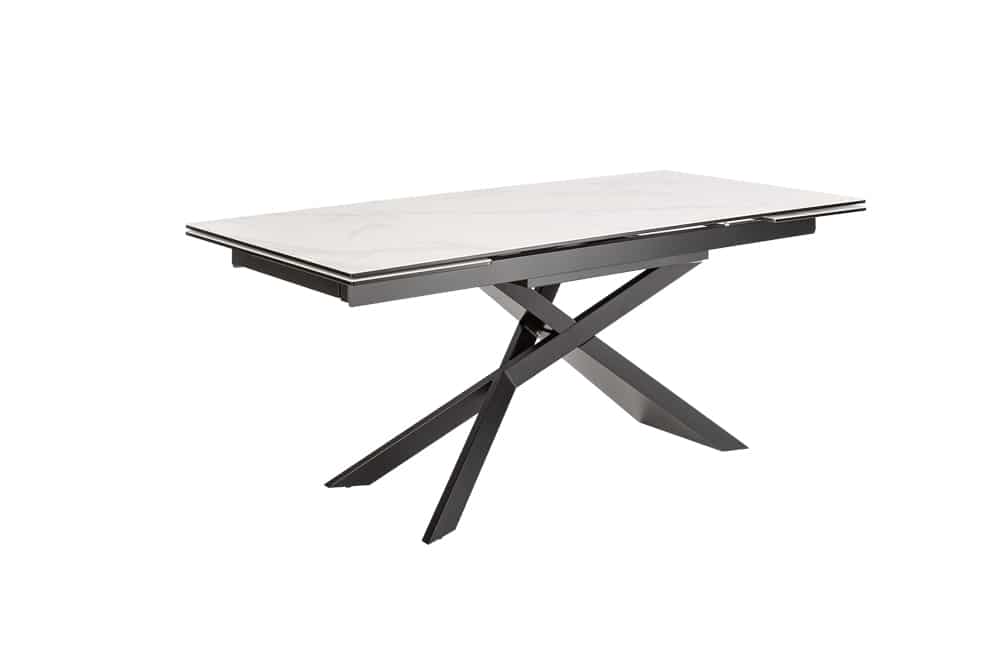 Ausziehbarer Esstisch EUPHORIA 180-220-260cm Marmor weiß Keramik made in Italy