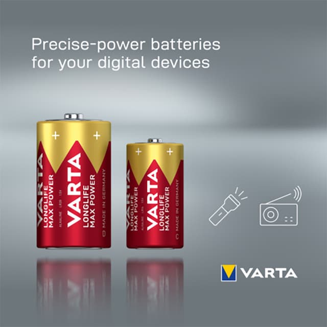 Varta Longlife Max Power C batterier (2-pakke)