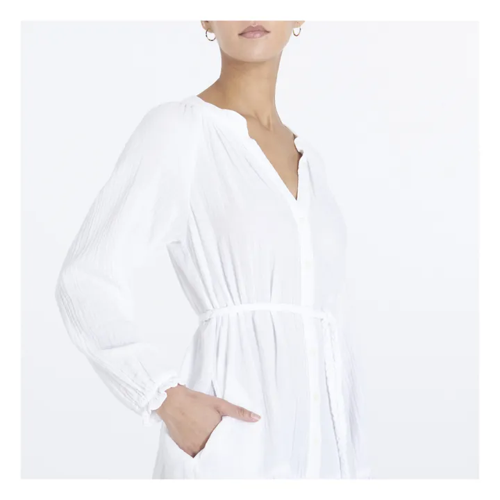 Xirena Robe Rainey Gaze de Coton | Blanc
