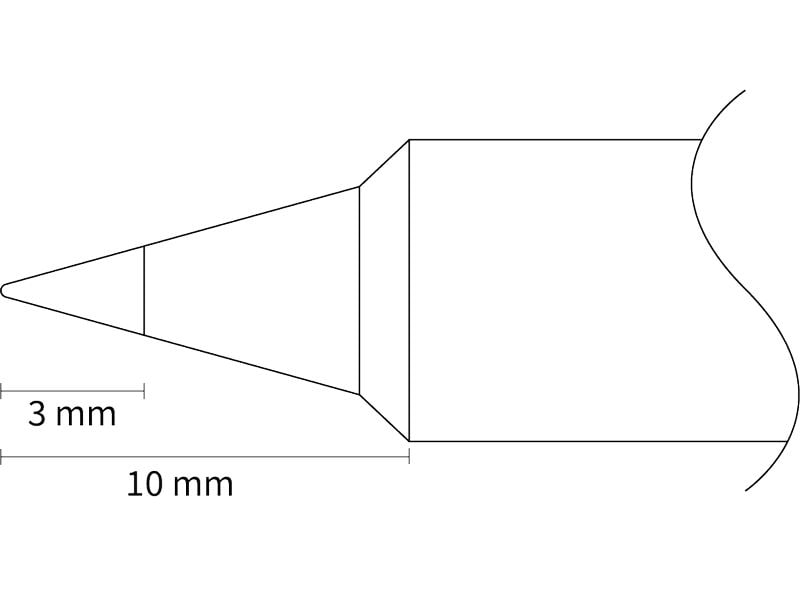 jOY-iT Lötspitze SI01-STB2 Rund 5 mm Ersatzlötspitze für JT-SI01 Lötkolben