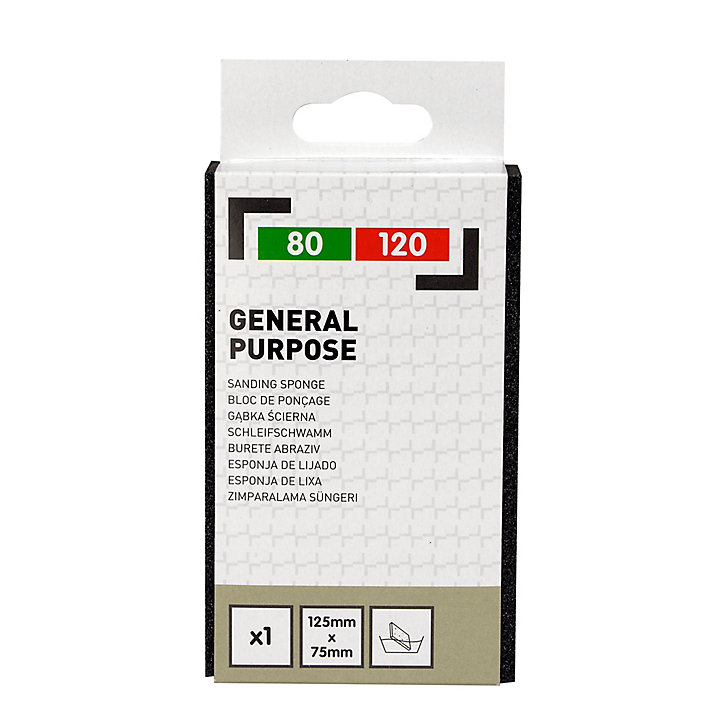 Eponge abrasive, Grain Fin / Moyen 125 x 75 mm