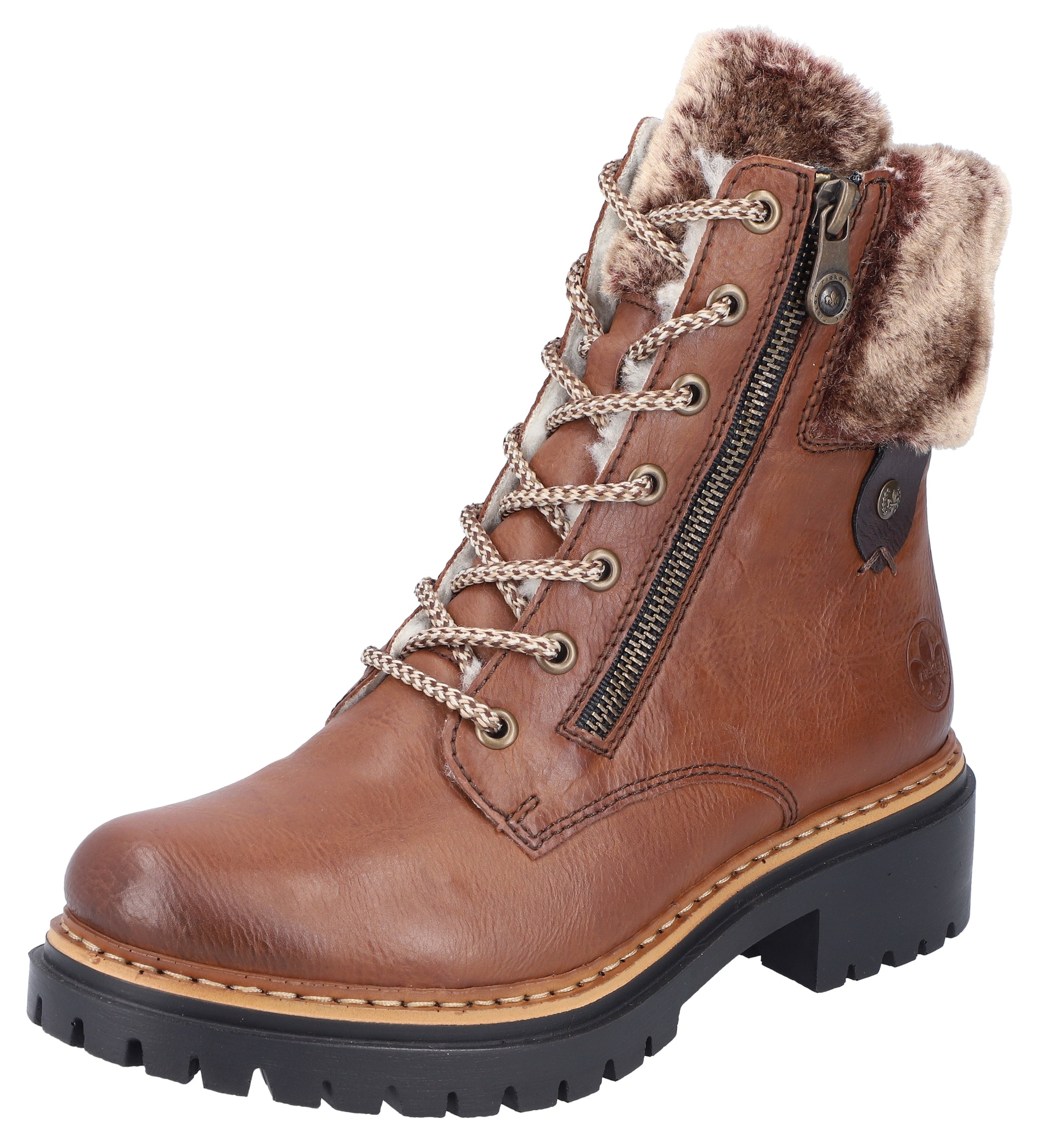 Rieker Winterstiefelette  mit Fellimitat am Schaft