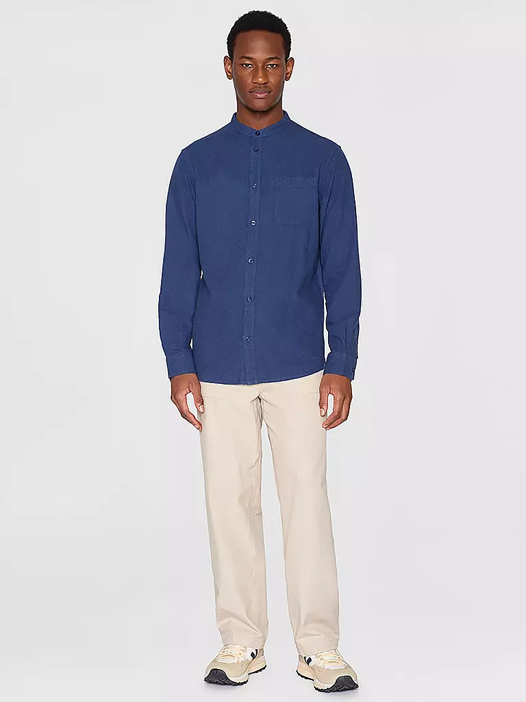 KNOWLEDGE COTTON APPAREL Flanellhemd  blau