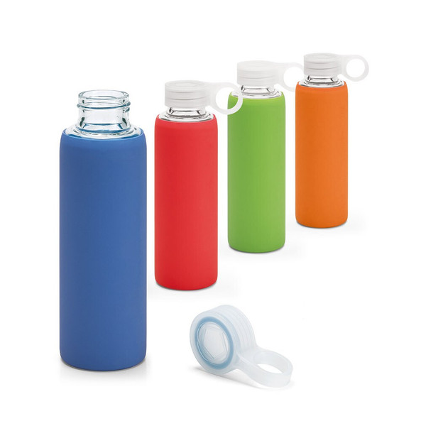 hi!dea 94668 - Bouteille de sport en verre borosilicate 380 ml