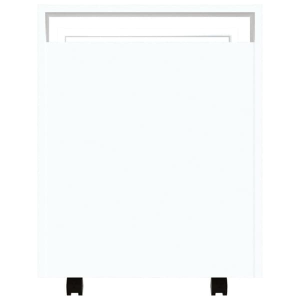 vidaXL Tralle til skrivebord hvit 60x45x60 cm konstruert tre