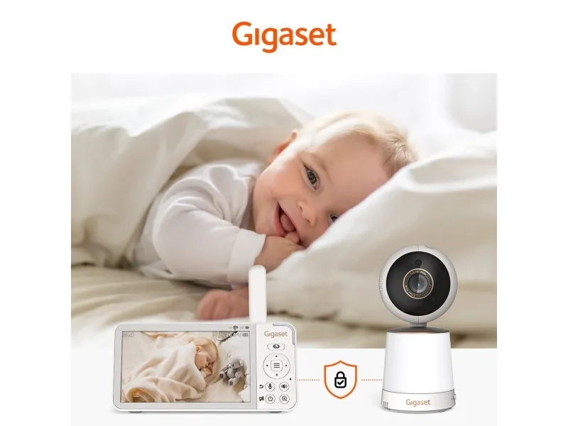 Gigaset BABY 500 Video, 300 m, 60 min., 50 m, 300 m, Hvid, LCD
