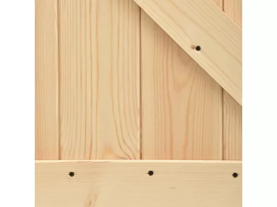 Porte coulissante et kit de quincaillerie 90x210 cm pin massif