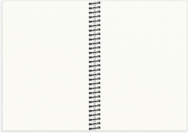 Notatbok A5 DotNotes, spiralbundet, Burde
