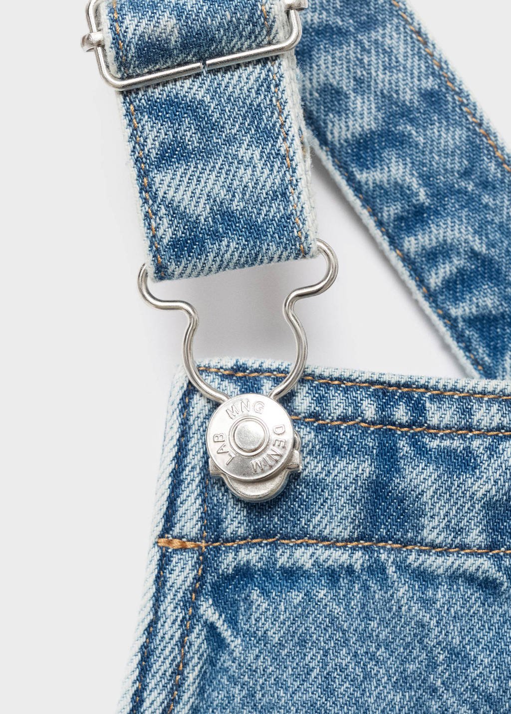 Mango Kids denim spijkerjurk medium blue denim
