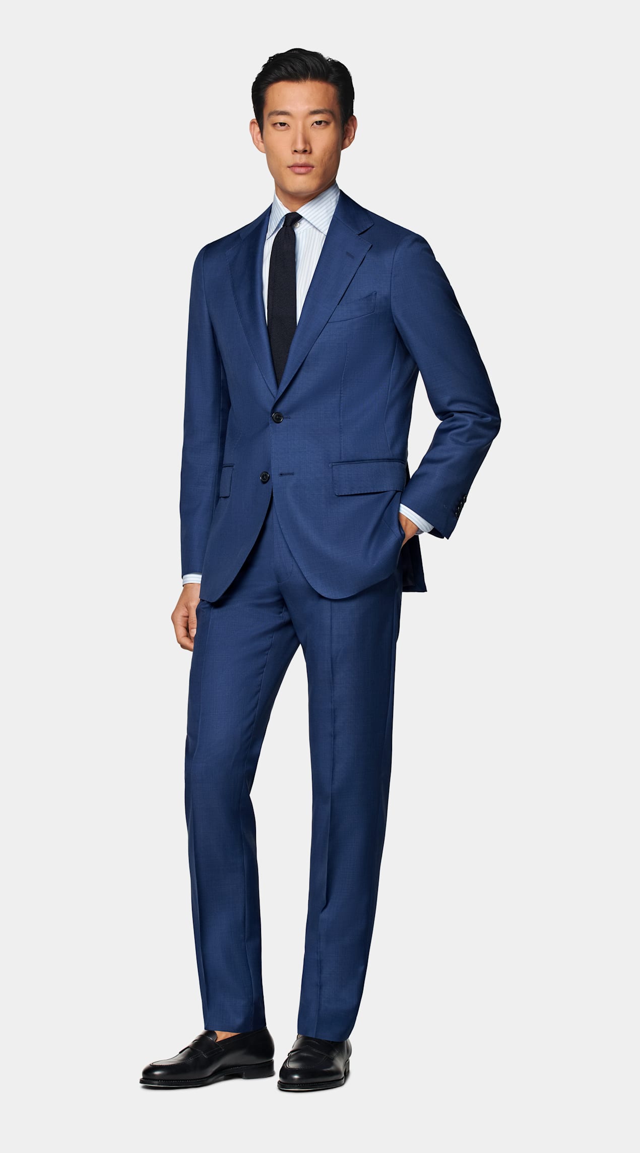 Veste de costume Havana coupe Tailored bleu moyen