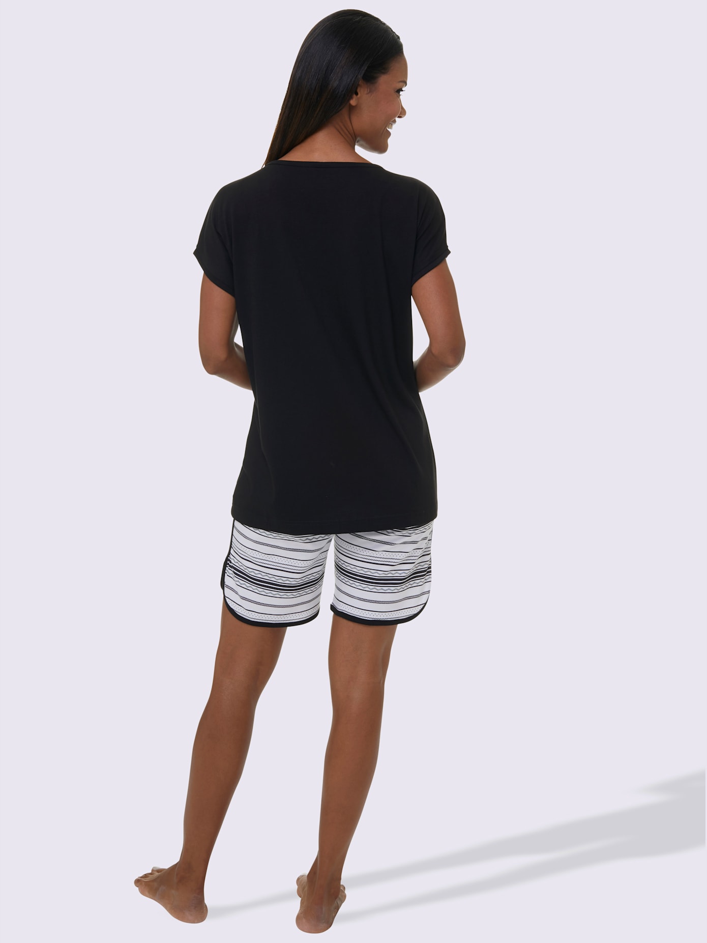 Pyjamas courts jersey fin